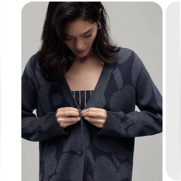 Marimekko Sweaters - NWT* MARIMEKKO Kadmium long jacquard knit cardigan